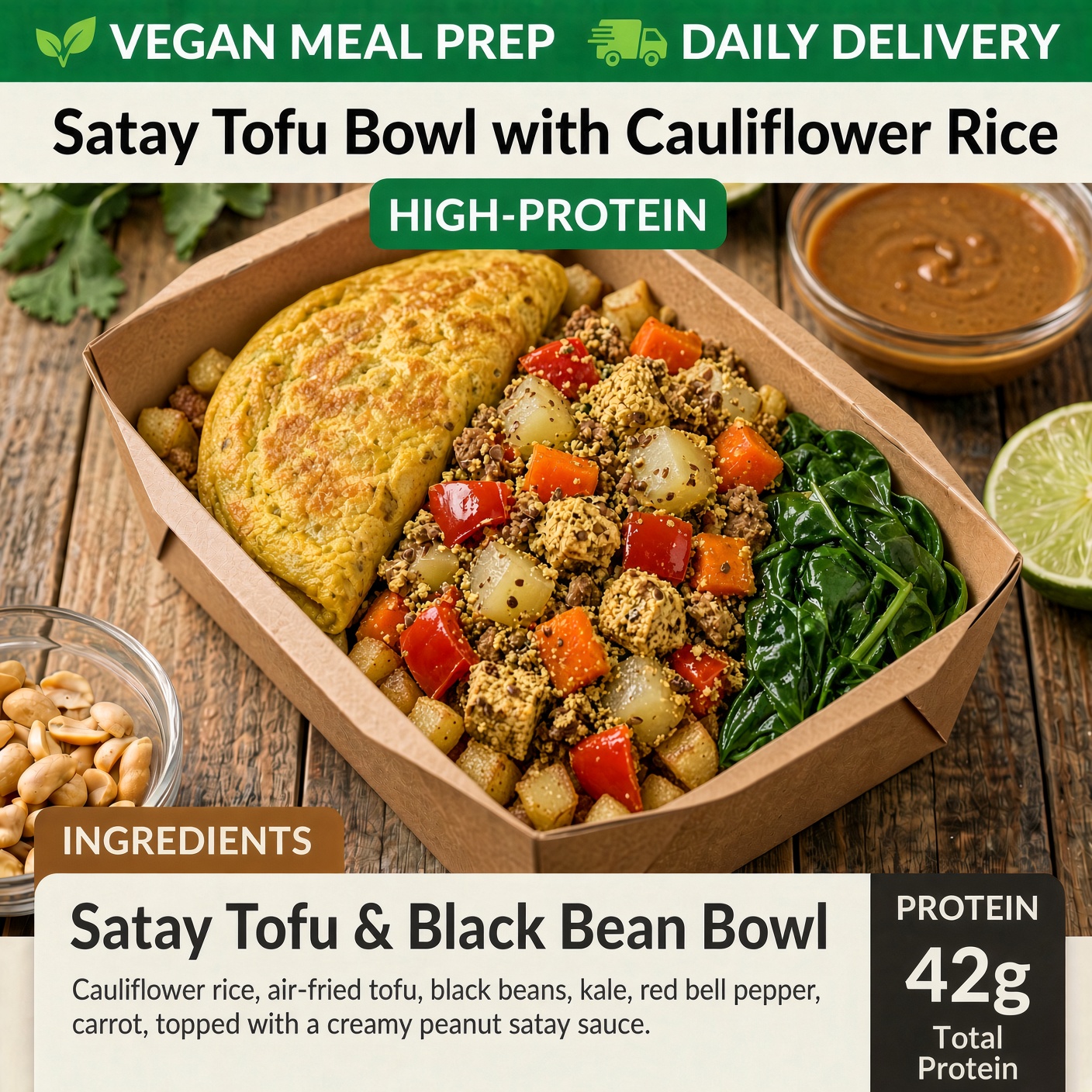 Mung Bean Egg & Spinach Potato Boxes