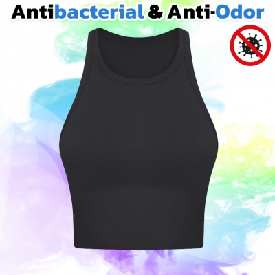 Antibacterial Anti-Odor High Neck Bra Top Tank