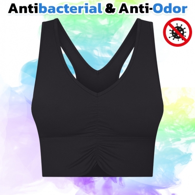 Antibacterial Anti-Odor V Neck Push Up Bra Top