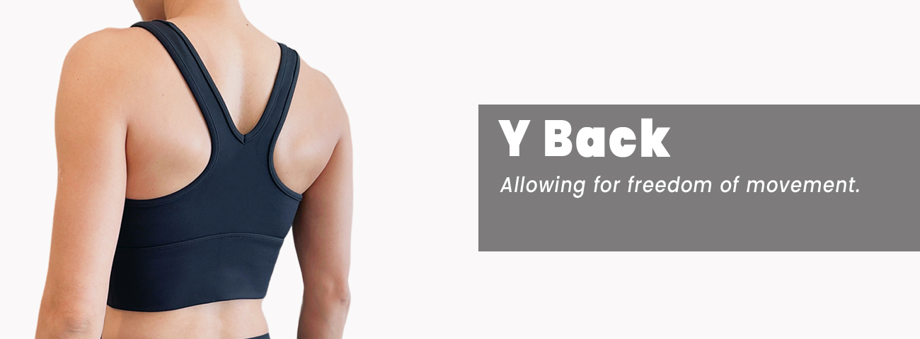 Antibacterial Anti-Odor V Neck Push Up Bra Top Sportswear Y Back Comfy Shoulder