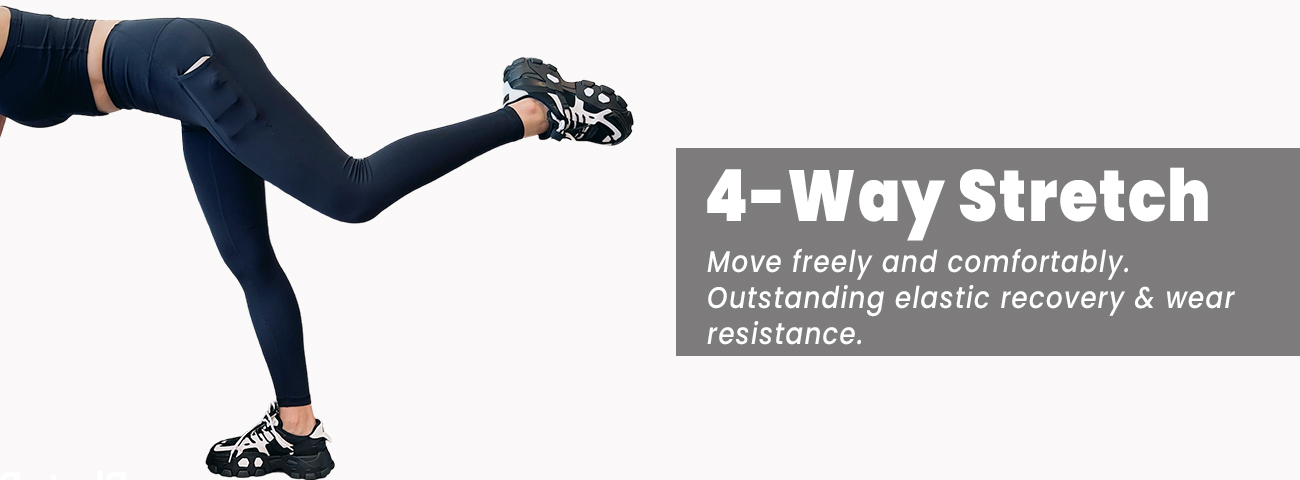 Antibacterial Anti-Odor Pockets High-Rise Hip Lifting Slimming Yoga Pants Sportswear 4-Way Stretch