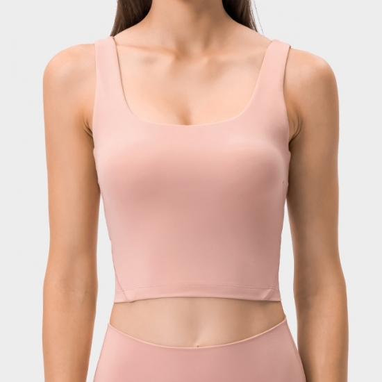 Women Sports Deep U Crop Winter Thicken Tank Top Women Sports Deep U Crop Winter Thicken Tank Top