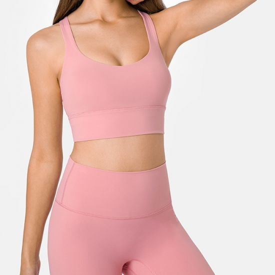 Women Sports Double Cross Back High Support Push Up Bra Top Women Sports Double Cross Back High Support Push Up Bra Top