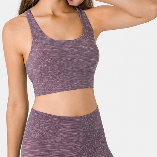 Women Sports Striped Cross Back Push Up Bra Top Women Sports Striped Cross Back Push Up Bra Top