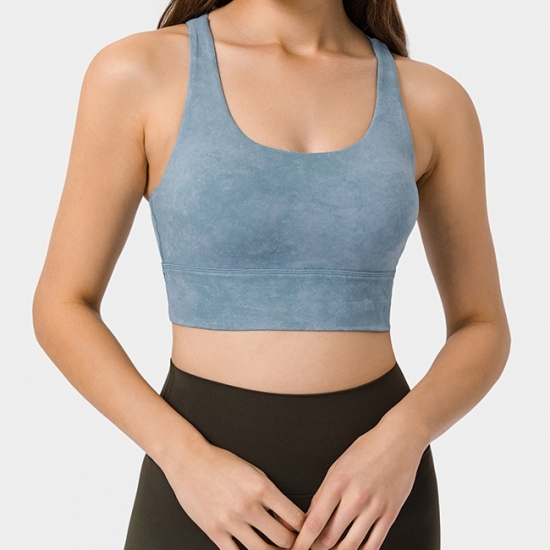 Women Sports Cross Back Brushed High Support Push Up Bra Top Women Sports Cross Back Brushed High Support Push Up Bra Top
