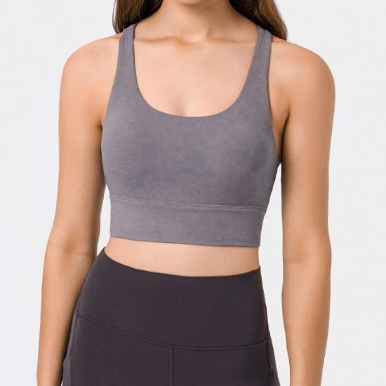 Women Sports Cross Back Brushed High Support Push Up Bra Top Women Sports Cross Back Brushed High Support Push Up Bra Top