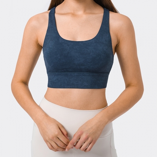 Women Sports Cross Back Brushed High Support Push Up Bra Top Women Sports Cross Back Brushed High Support Push Up Bra Top
