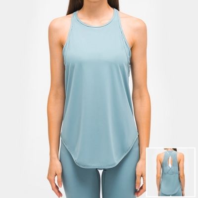 Women Sports Mesh Hollow Back Light Tank Top